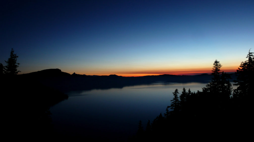 Crater Lake at dawn. Photo by Theo Roffe